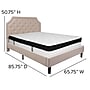 Flash Furniture Brighton Tufted Upholstered Platform Bed in Beige Fabric with Memory Foam Mattress, Queen (SLBMF3)~#|#~0F616060-07E2-4994-A4137FB71F02CEC8_sc7