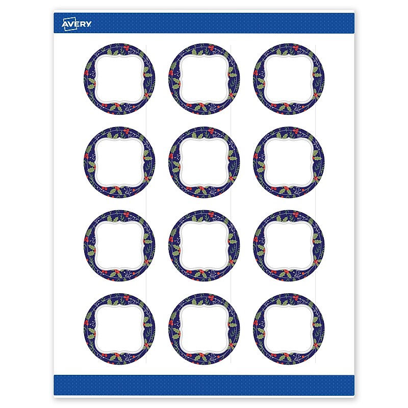 Avery Circle Multipurpose Labels, 2" Dia., White, 120/Pack (19479370627) image 1