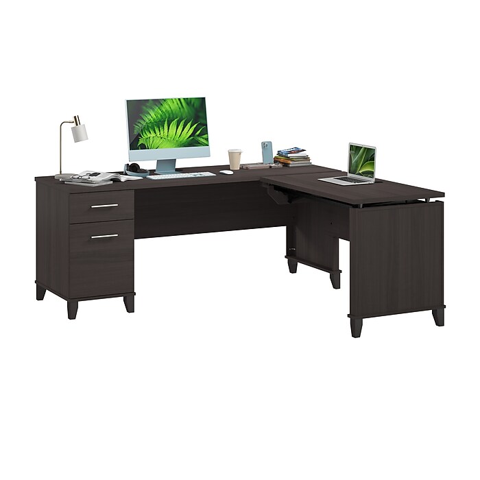 Bush Home Somerset 72W 3 Position Sit to Stand L Shaped Desk
