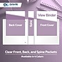 Davis Group Standard View 1" 3-Ring Binders, Assorted Pastel Colors, 4/Pack (7411-88-04)~#|#~0F71D68C-A706-46CD-AED9ED18450782A4_sc7