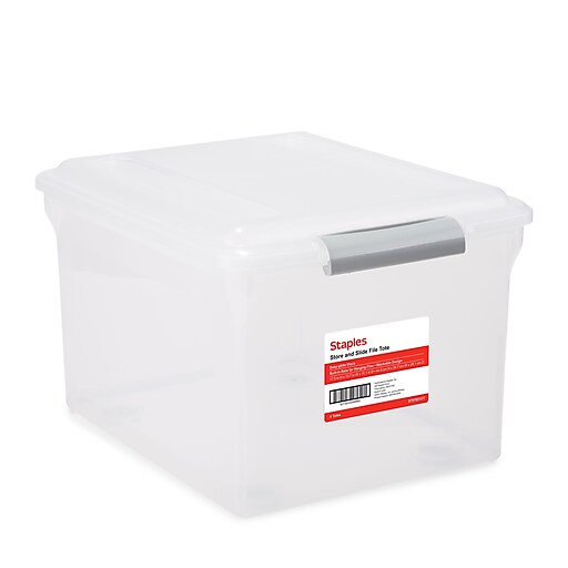 Staples storage totes deals