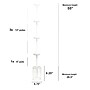 Lalia Home 1-Light 9.25" Farmhouse Hanging Cylindrical Clear Glass LED Pendant Fixture with Accents, White (LHP-3002-WH)~#|#~0F75E123-858F-47DC-A6F9038B9CFB1233_sc7