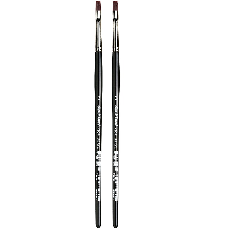 da Vinci TOP-ACRYL Oil and Acrylic Synthetic Bristle, Flat Brush, 2/Bundle (DVXVA7185K2-2) image 1