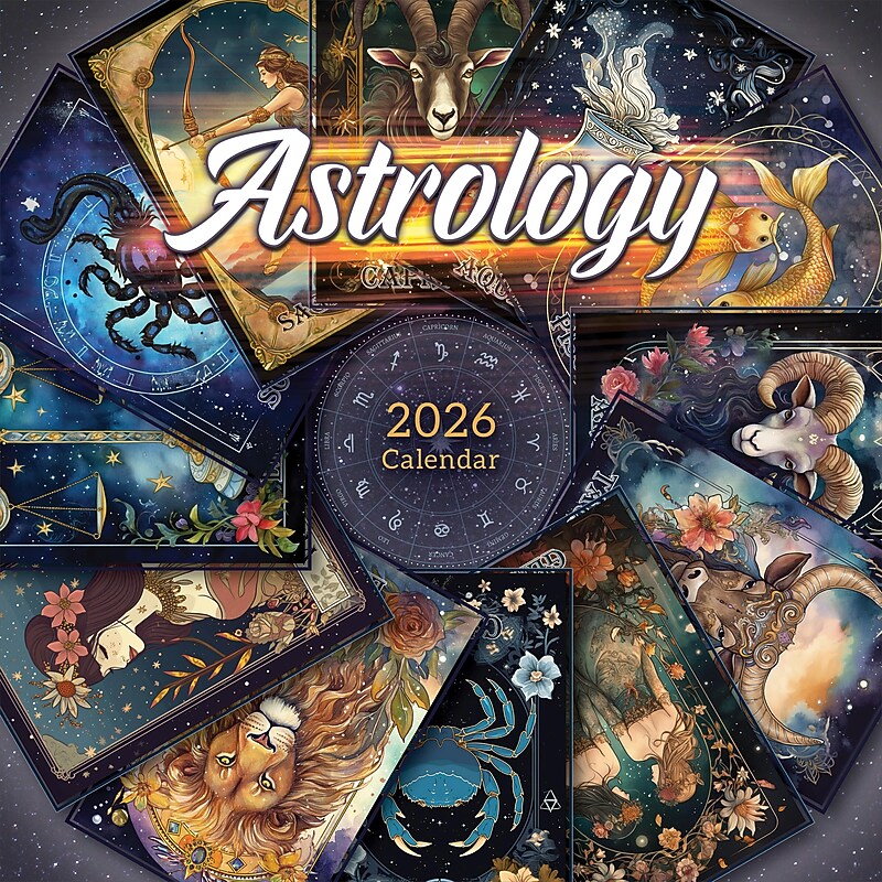 2026 TF Publishing 12" x 17" TF Publishing 12" x 12" Astrology Wall Calendar 26-1132 image 1