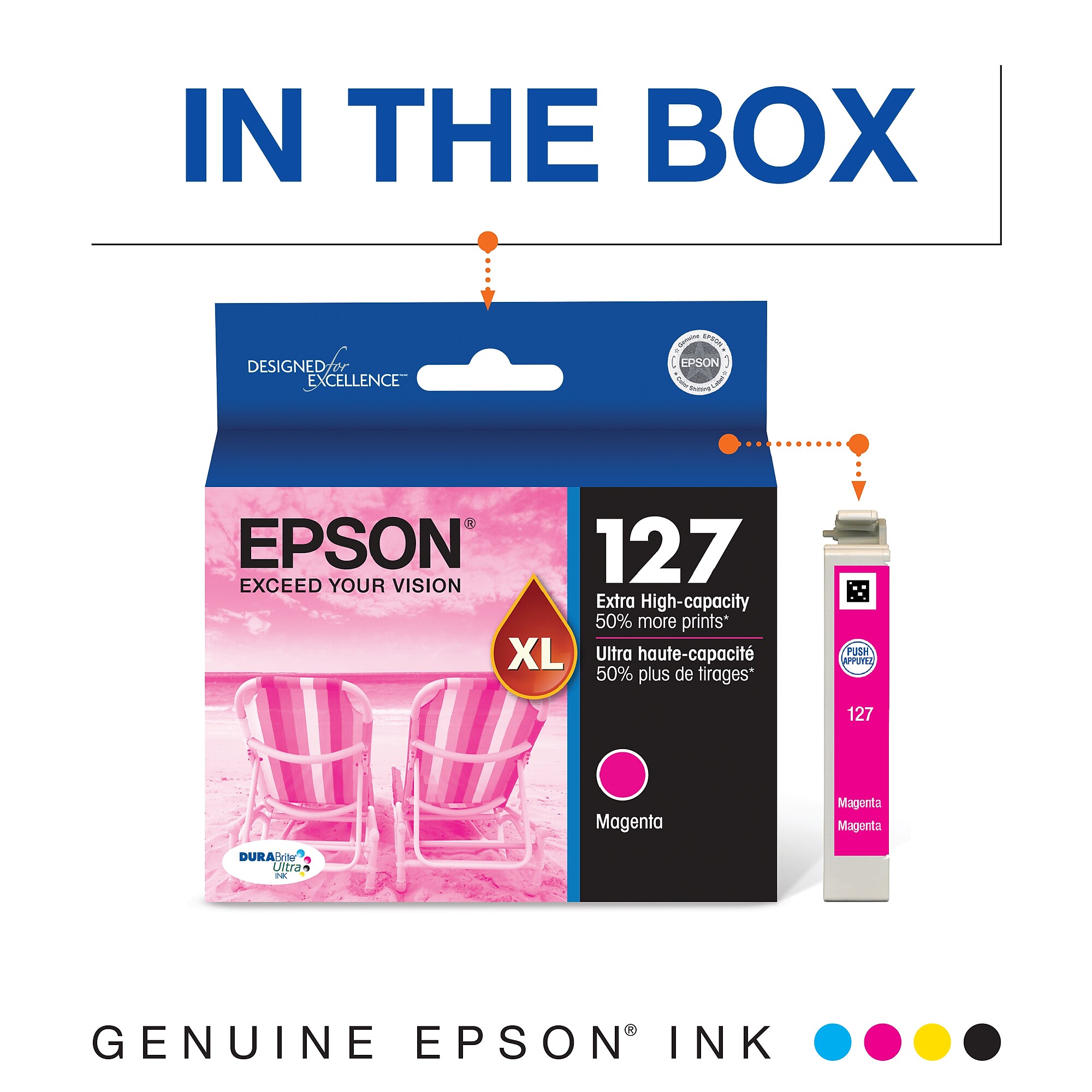 Epson T127XL Magenta Extra High Yield Ink  Cartridge Sansujyuku sansujyuku.com