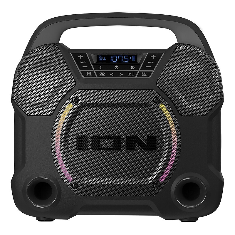 ION Trailblazer Roar Wireless Bluetooth All-Weather Speaker, Water Resistant, Black (ISP165B) image 1