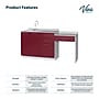 Viva Comfort 32'' H x 24" L Exam Room Medical Cabinet Extension Left Side Desk with Drawer, Claret (902SDAORSCL)~#|#~0F85D703-E10A-47E0-8252918C1E48B1EE_sc7