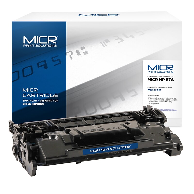 MICR Print Solutions Compatible Black Standard Yield Toner Cartridge Replacement for HP 87A image 1