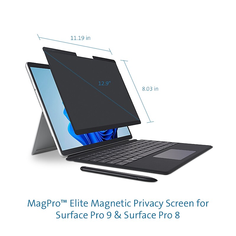 Kensington MagPro Elite Anti-Glare Magnetic Privacy Screen for 13" Surface Pro 9/Surface Pro 8, 3:2 (K51700WW) image 1