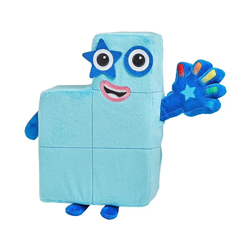 hand2mind Numberblocks Sing-Along Numberblock Five Plush, Blue (95352) image 1