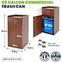 Alpine Industries Wood Trash Can, 40 Gallon, Mahogany (476-MA)~#|#~0F8D8D55-1AD7-4E2C-B8419714B92260E8_sc7