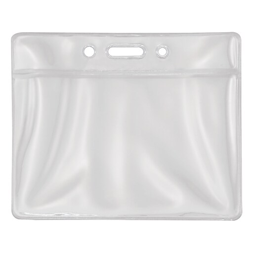Advantus ID Badge Holder, Clear, 50/Pack (75683) Staples