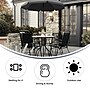 Flash Furniture Nantucket Patio Garden Set with Umbrella Table and Folding Chairs, Black, 6/Set (GM202012BK)~#|#~0F94F94F-90C7-4705-9A05FA25ABAA8EE0_sc7