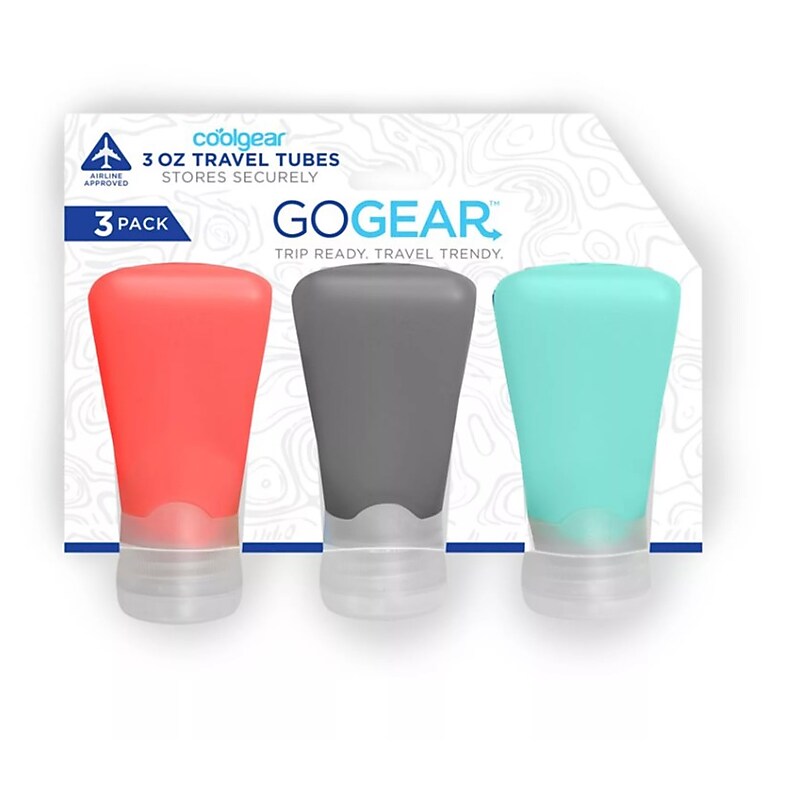 cool gear Go Gear Silicone Travel Toiletry Bottles, 3/Pack (1304) image 1