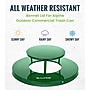 Alpine Industries Commercial Outdoor Rain Bonnet Lid, 38 Gallon, Round, Green (ALP479-38-A-GRN-MKTCOPY)~#|#~0FA720BE-5040-4297-BE2D6F0202AC8582_sc7