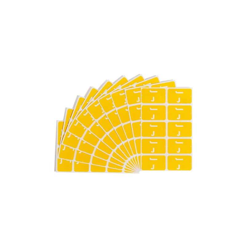 Smead® AlphaZ ACCS Color-Coded Alphabetic Label, J, Yellow, 100 Labels per Pack (67180) image 1