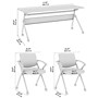 Bush Business Furniture Envision 72"W Foldable Training Room Table with 2 Chairs, White (NVS006WH)~#|#~0FBFFB41-D2EE-4B87-A2DF98C6A04CDD36_sc7