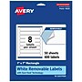 Avery Laser/Inkjet Rectangle Multipurpose Labels, 1" x 7", White, 400 Labels/Box (94225)~#|#~0FC90E46-18F5-4515-9CCEB142731D19CA_sc7