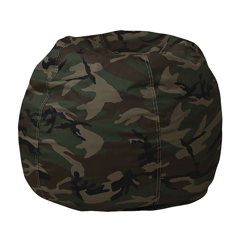 Flash Furniture Dillon Cotton Small Refillable Bean Bag Chair, Camouflage (DGBEANSMCAMO) image 1