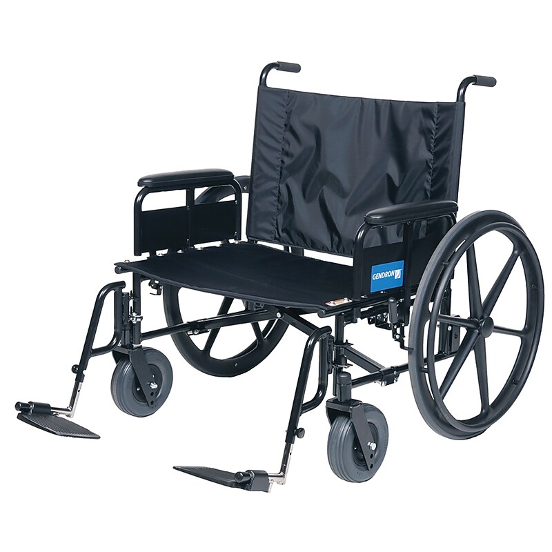 Gendron Reclining Wheelchair, 24" W x 20" D x 17.5" H, Desk Arm, Elevating Legrest Adjustable Back (5252420730R) image 1
