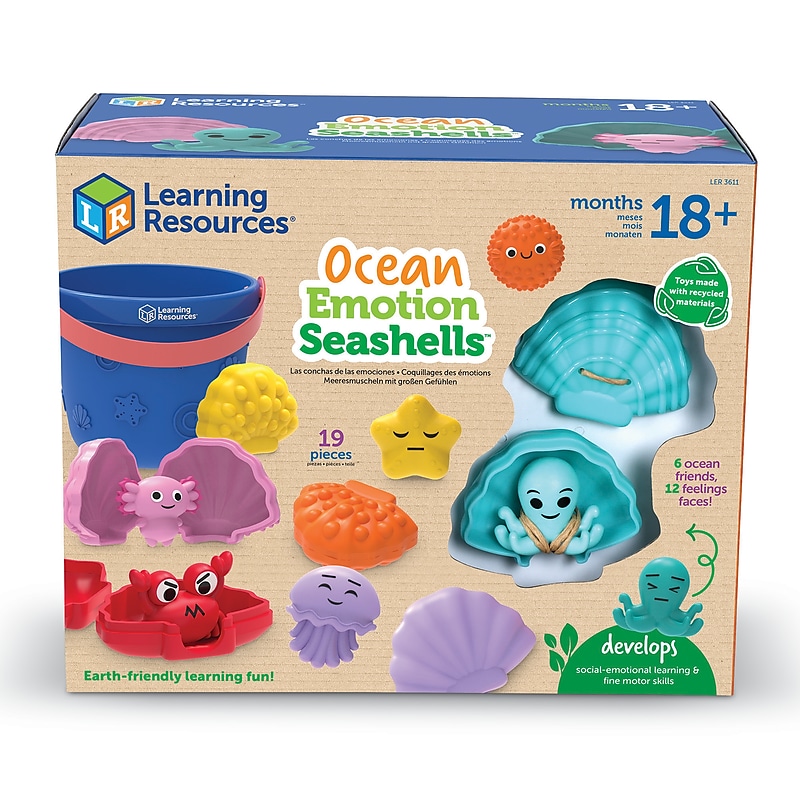 Learning Resources Ocean Emotions Seashells, Multicolored (LER3611) image 1