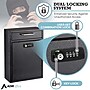AdirOffice Steel Locking Wall Mounted Drop Box Interoffice Mailbox with Key and Combination Lock , Black (631-04-BLK-KC-PKG)~#|#~0FEF3839-0670-44B7-A71C3A209EBFAA81_sc7