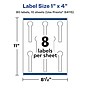 Avery Laser/Inkjet Multipurpose Labels, 4" x ", Glossy White, 80/Pack (94115)~#|#~0FF27C7D-44A7-43CD-9F3E3FF7E63E3439_sc7