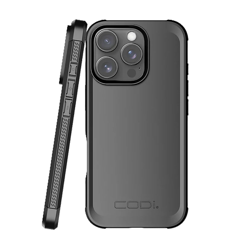 CODi Aegis Rugged Phone Case for iPhone 16 Pro, Shock Absorbing, Black (I16_PRO_RGD_BLK) image 1
