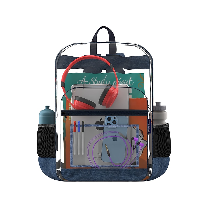 MAX CASES Custom Colors and Logos Kids Backpack, Clear (MC-BP-2P-CLR-CCL) image 1