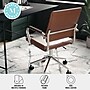 Martha Stewart Piper Faux Leather Swivel Executive Chair, Saddle Brown/Polished Nickel (CH2209212BR)~#|#~0FF59BB1-78F3-4C2C-ABB7D2C0D12D4D86_sc7