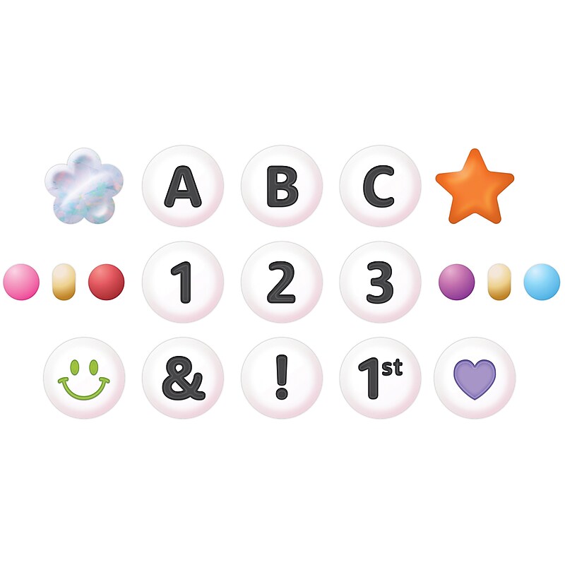 Teacher Created Resources Friendship Beads Circle Letters, Multicolored, 440/Pack (TCR6622) image 1