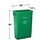 Alpine Industries Polypropylene Recycling Bin and Dolly, 23 Gallon, Green, 3/Pack (ALP477-GRN-3PKD)~#|#~0FF7A0A3-CB0E-4073-AA25904C21F3C570_sc7