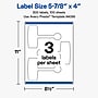 Avery Laser/Inkjet Sealing Labels, 5-7/8" x 4", Matte White, 300 Labels/Box (19479370750)~#|#~0FFA8EFC-7E4B-4C43-B9BB6A3620F6B155_sc7