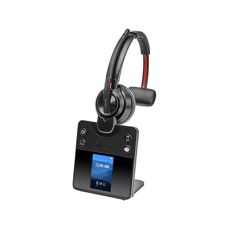 Poly Savi 8410 Office Series Wireless Noise Canceling Bluetooth Mono On-Ear Headset, MS Certified (8L7E9AA#ABA) image 1
