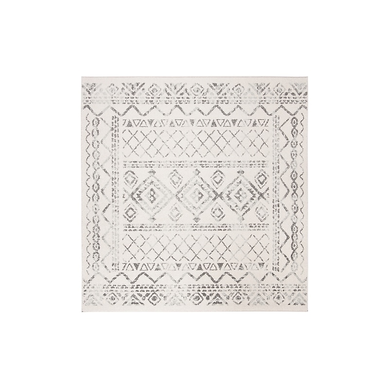 Safavieh TULum Collection 10' x 10' Square Indoor Area Rug, Machine Made, Ivory/Grey (TUL268A-10SQ) image 1