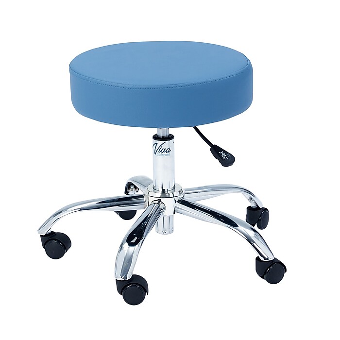 Viva Comfort Armless Vinyl Medical and Lab Stool, Blue (ADI910-01