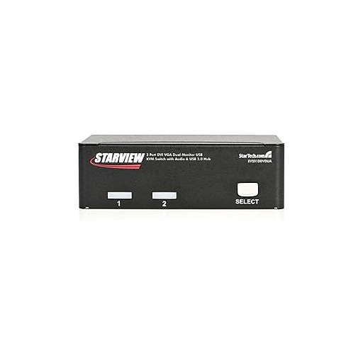 StarTech 2 Port DVI VGA Dual Monitor KVM Switch USB w/Audio & USB 2.0