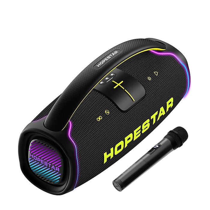 Worryfree Gadgets Hopestar Wireless Bluetooth 300W Portable Speaker, Water Resistant, Black (WA65-BLK) Worryfree Gadgets Hopestar Wireless Bluetooth 300W Portable Speaker, Water Resistant, Black (WA65-BLK)