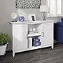 Bush Furniture Key West 30" Accent Cabinet with Doors and 4 Shelves, Pure White Oak (KWS146WT-03)~#|#~10247BA9-0430-44C0-971738CBFE4C3864_sc7
