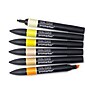 Winsor & Newton Promarker Dual-Tip Alcohol Based Marker, Yellow Tones, 6/Pack (WNX0290157)~#|#~102EA4F2-A92F-4B20-A6AA3BAEC33AA3F6_sc7