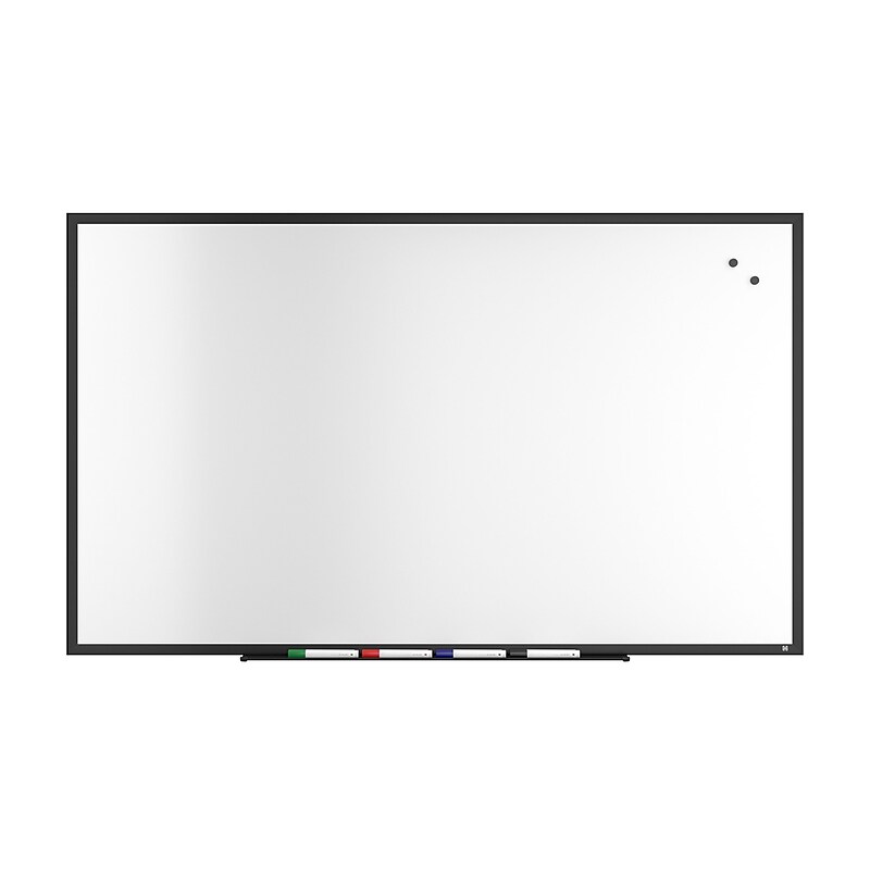 TRU RED™ Magnetic Steel Dry Erase Board, Black Frame, 5' x 3' (TR61182) image 1