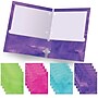 Global Printed Products Watercolor Solids 3-Hole Punched 2 Pocket Presentation Folder, Assorted Colors, 16/Pack (GPP-0100-F)~#|#~1032C734-A8FC-4984-979C3AB2D341C8BF_sc7