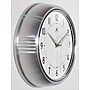 Infinity Instruments Round Retro Wall Clock, Aluminum, 9.5" (10940/SV)~#|#~103A2982-3223-4C24-BDFC80CAFA43D650_sc7