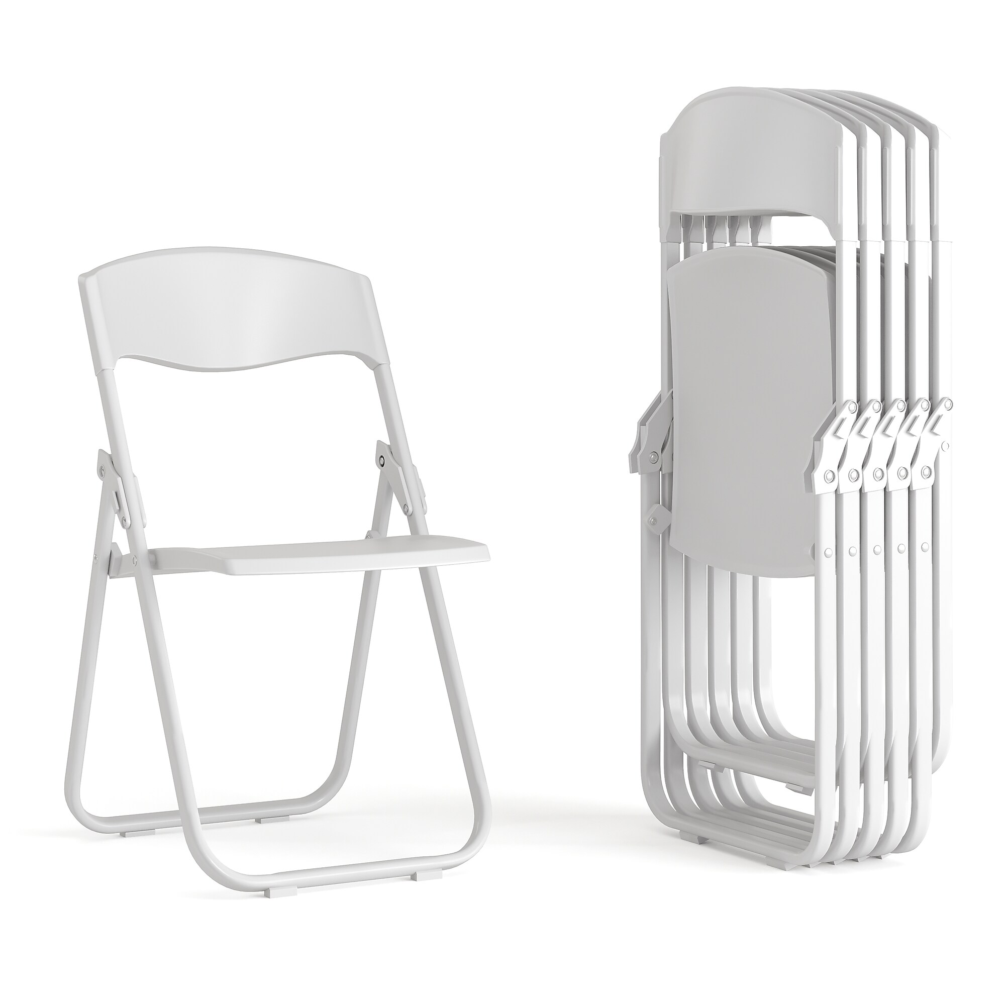 Flash Furniture HERCULES Series Plastic Folding Chair, White, 6/Pack (6RUTIWHITE) Sansujyuku sansujyuku.com