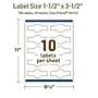 Avery Dissolvable Decorative Edge Multipurpose Labels, 1.5" x 3.5", Off-white, 100/Pack (94122)~#|#~103AC77F-98B0-4EAD-8B35CF709B448AB7_sc7