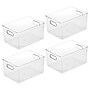 iDESIGN Plastic Storage Bin, 6" x 11.25"x 8", Clear, 4/Pack (28141M4)~#|#~103B41C4-6D03-4239-92E1FEE2C13B1087_sc7