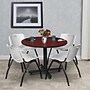 Regency 42" Laminate Mahogany Round Training Rooms Table with 4 M Stacker Chairs, Gray (TKB42RNDMH47GY)~#|#~103D6FDE-0B65-4668-B87710CF5AACDB90_sc7