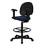 Flash Furniture Ergonomic Fabric Drafting Stool, Adjustable Arms, Navy Blue (BT659NVYARMS)~#|#~103EF92C-0F1B-414F-A413FF9BAF83547E_sc7