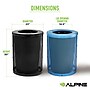 Alpine Industries 4460 Steel Mesh Trash & Recycling Bin Combo with Flat Lid and Liner, 36 Gallon, Black/Blue (ALP4460-01-E)~#|#~10411BE4-10DE-45BA-B75C168F54554205_sc7