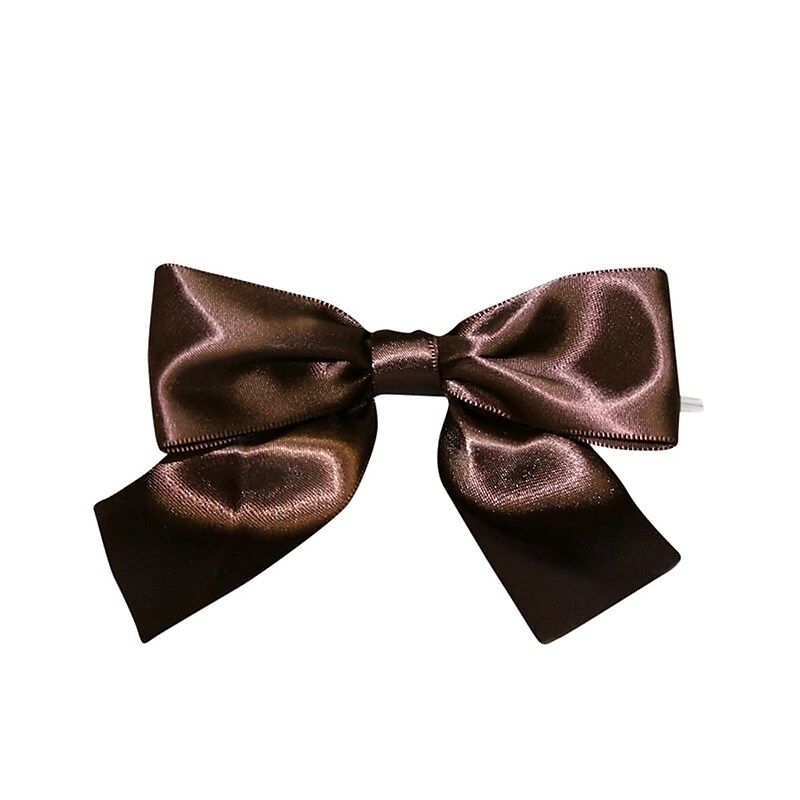 JAM Paper Satin Bows, Chocolate, 50/Pack (52640349235) image 1